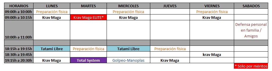 Horario Adultos 28 02 2025